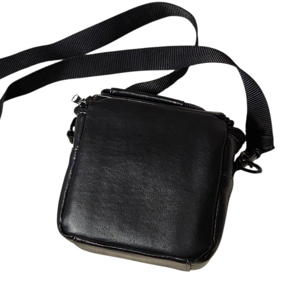 Icon Black Vinyl Camera Storage Case Bag Padded Shoulder Strap 5'X5' Small - Picture 2 of 13